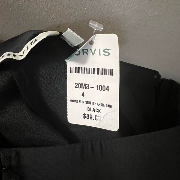 Orvis NWT Women's Black Nomad Slim Stretch Ankle Pants Size 4 Versatile Minimal - Picture 2 of 13